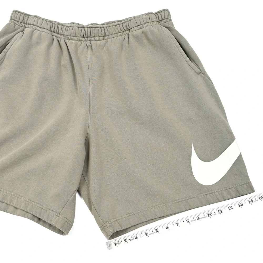 Nike Club Fleece Big Swoosh Logo‎ Men's Shorts 2XL Light Olive Gray BV2721-320